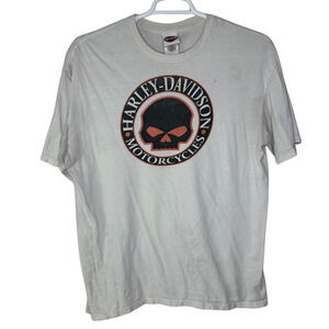 Harley Davidson Motorcycle Shirt Mens XL Skull Winona Minnesota Biker Y2K